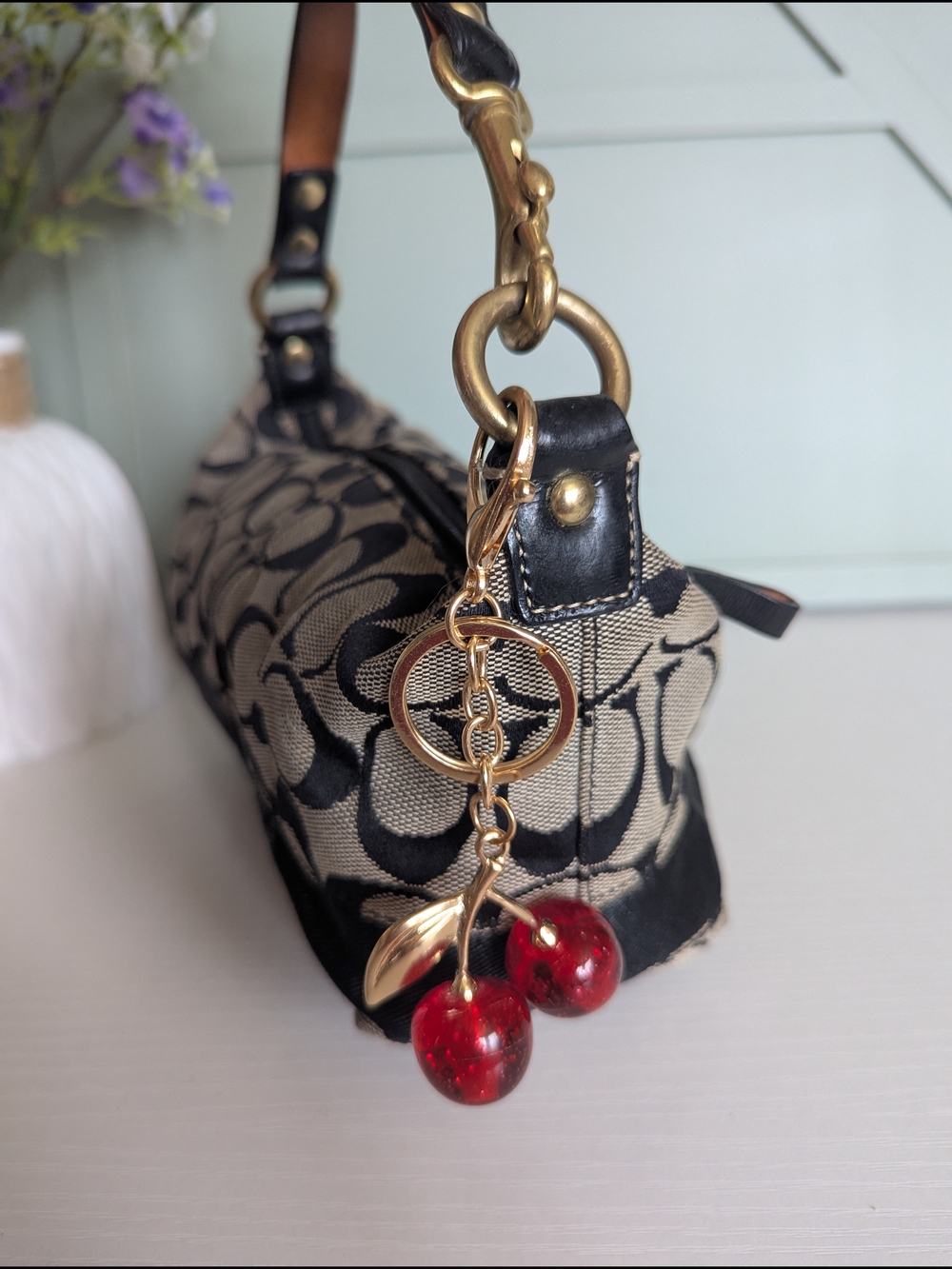 vintage Coach Signature Demi Pouch Handbag, - Picture 2 of 10